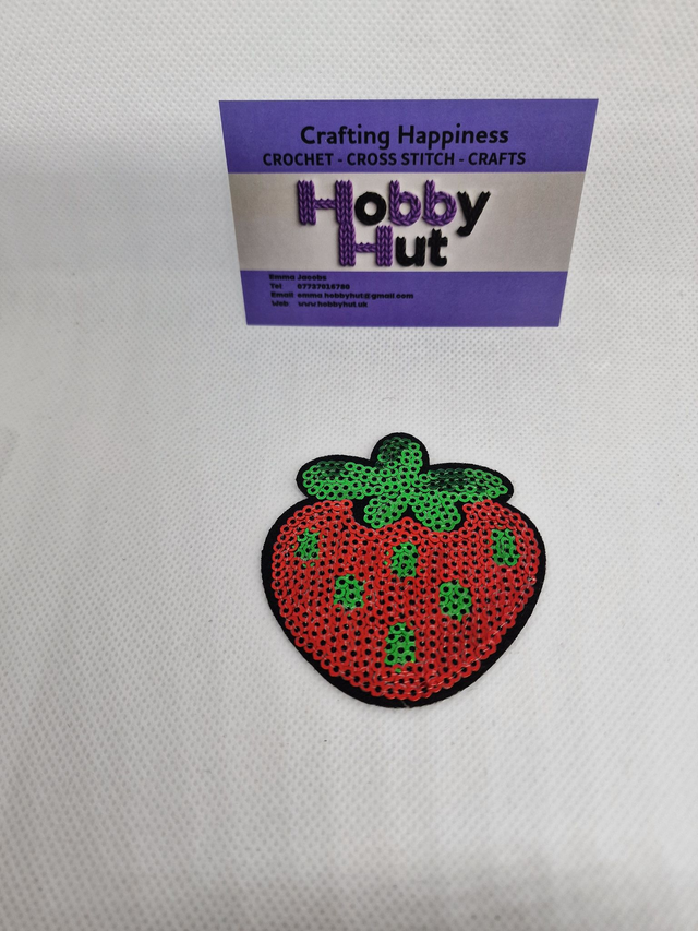 Embroidered Patch - Sequined Strawberry