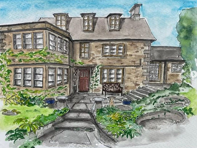 35. Magical English Manor (framed)