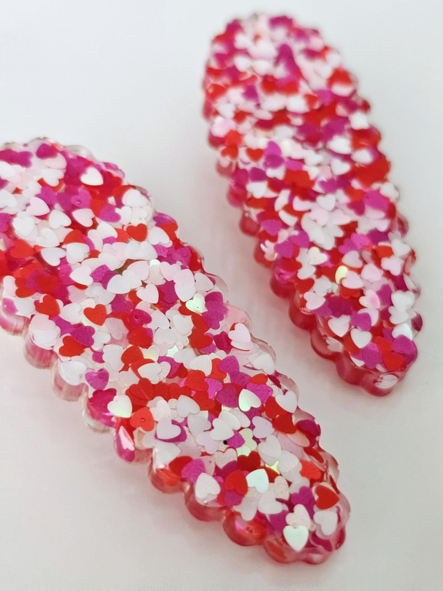 DUO BARRETTES COEURS 