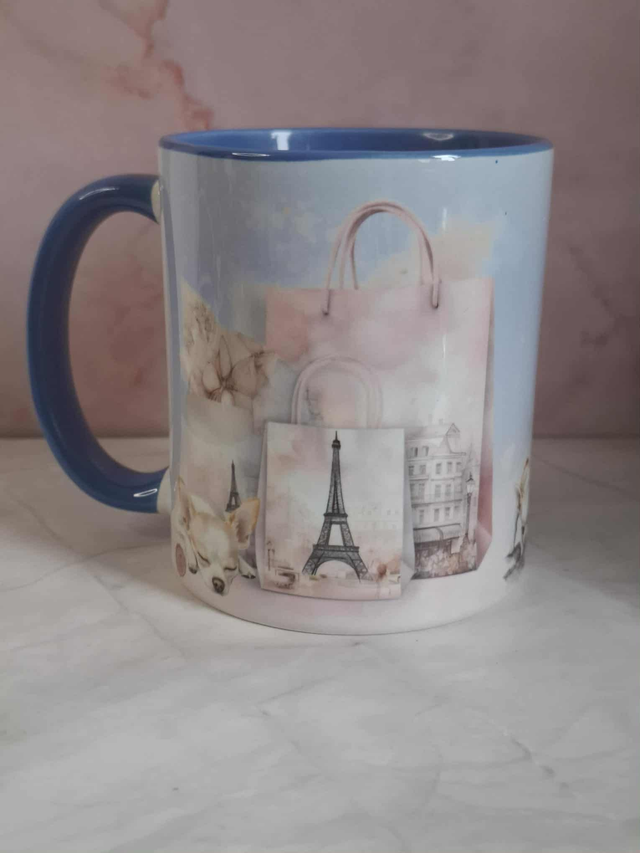 Mug bleu à personnaliser