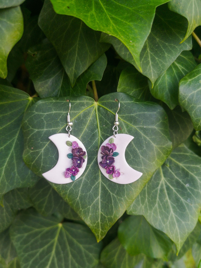 Collection Florale Prune du Jardin - Boucles d'oreilles Athéna