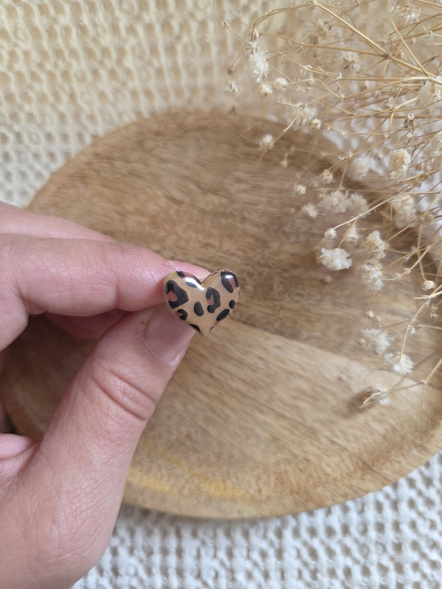 Cœurs Graou Léopard beige