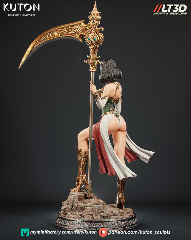STATUE LUNETH série heroic fantasy