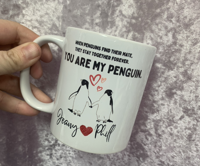 Personalised valentines mugs 