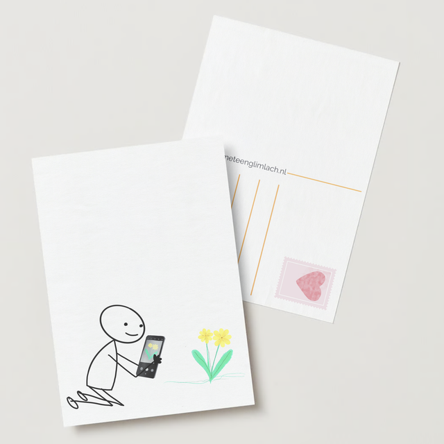 Wenskaart fotografie Robin maakt een foto