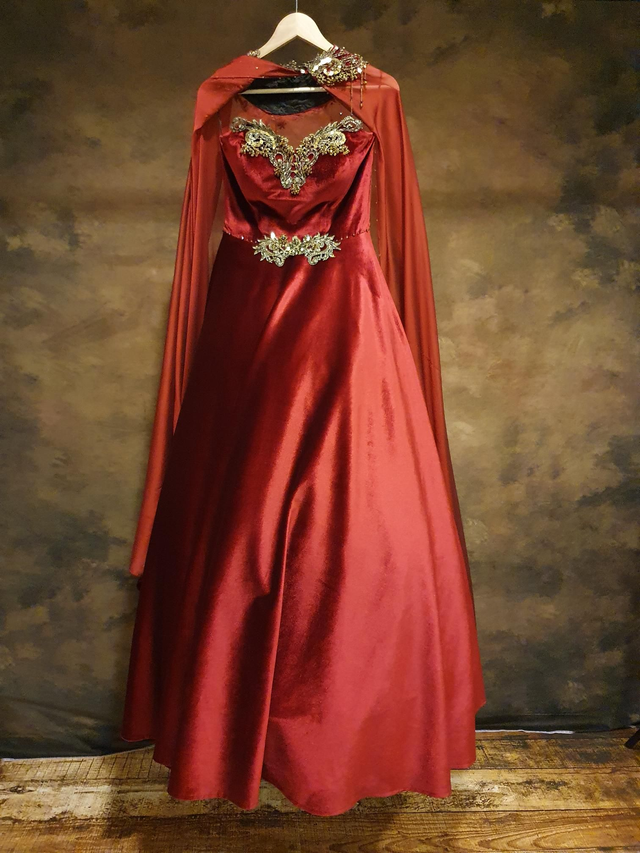 Hennakleid Prinzessin Kleid Bordeaux 38-42
