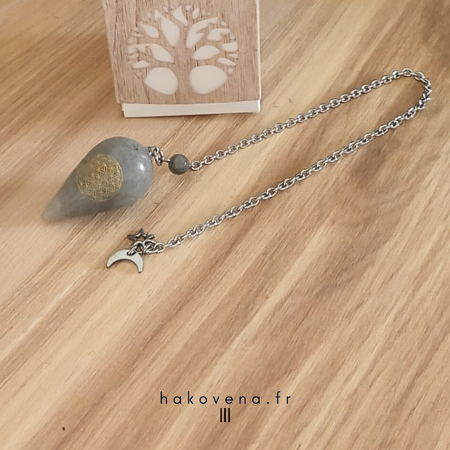 Pendule Labradorite Fleur de Vie - 0108PD