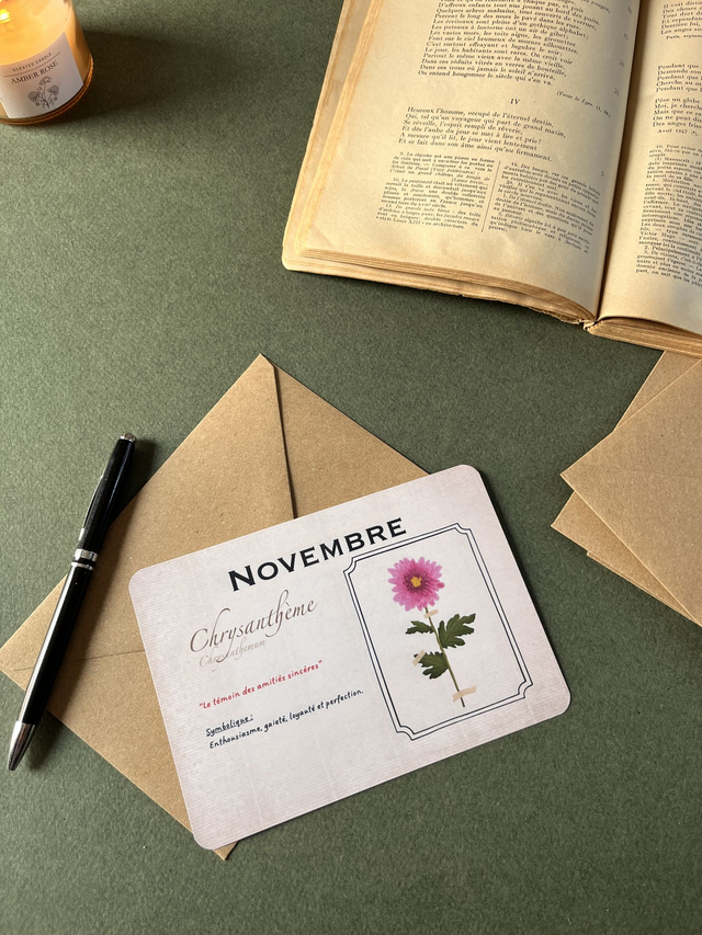 Carte 11. Novembre, le Chrysanthème