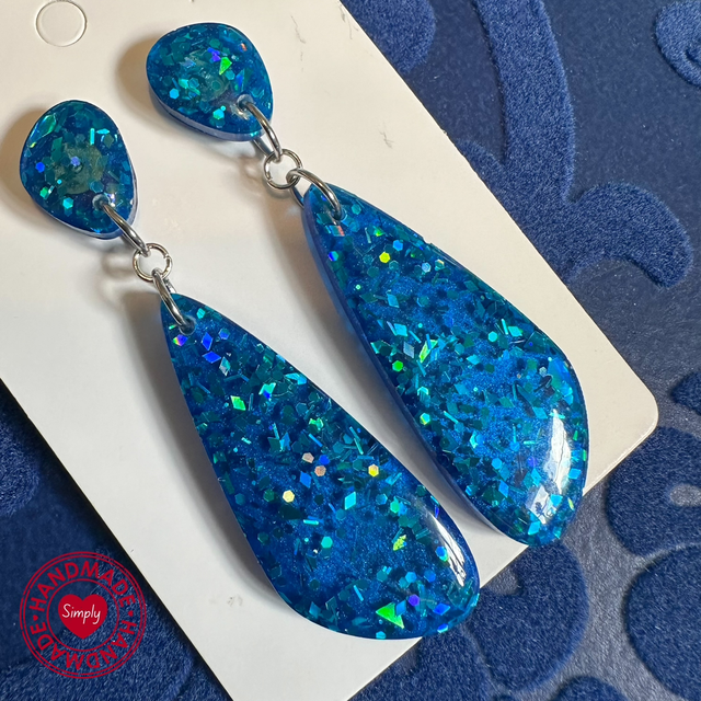 Earring Drops - Blue Damselfly Wings