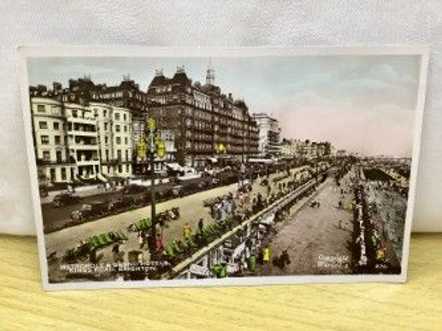 Brighton, Metropole &amp; Grand Hotels, Kings Road, Sussex, Wardell&#039;s Postcard Our Ref No. R9