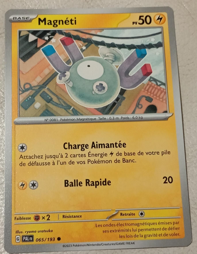 Carte pokémon Magnéti