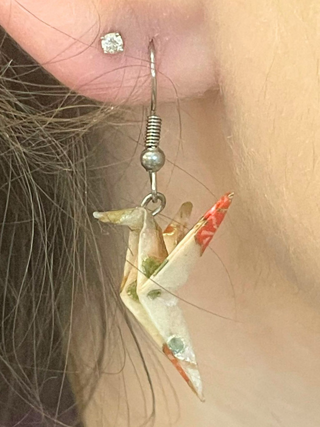 Boucles d&#039;oreilles courtes &quot;Colibri&quot;