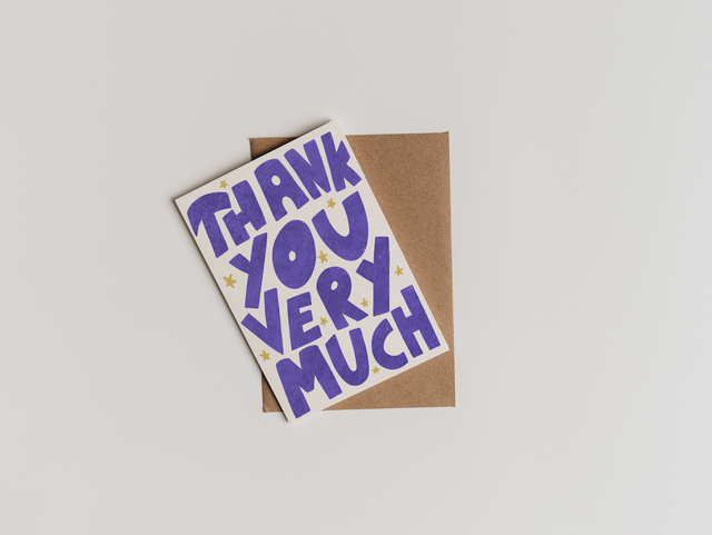 "Thank You Very Much" Card