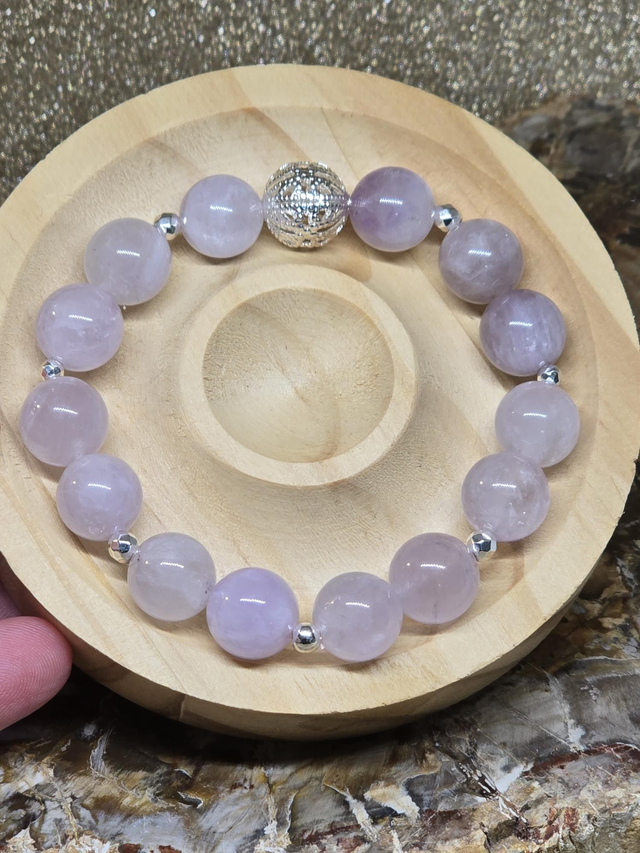 Bracelet Améthyste lavande XL 1,2 cm