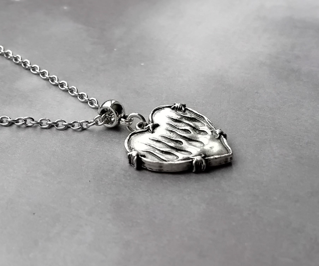 Flaming Heart Necklace