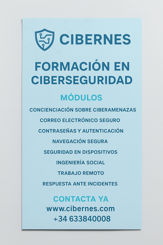 Curso: Formación en Ciberseguridad para Empresas (ONLINE EN DIRECTO).