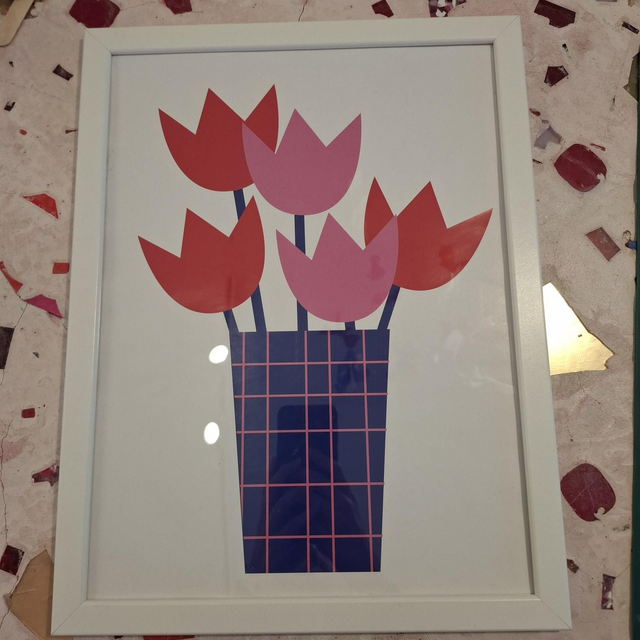 Lale-35 grand cadre tulipes 