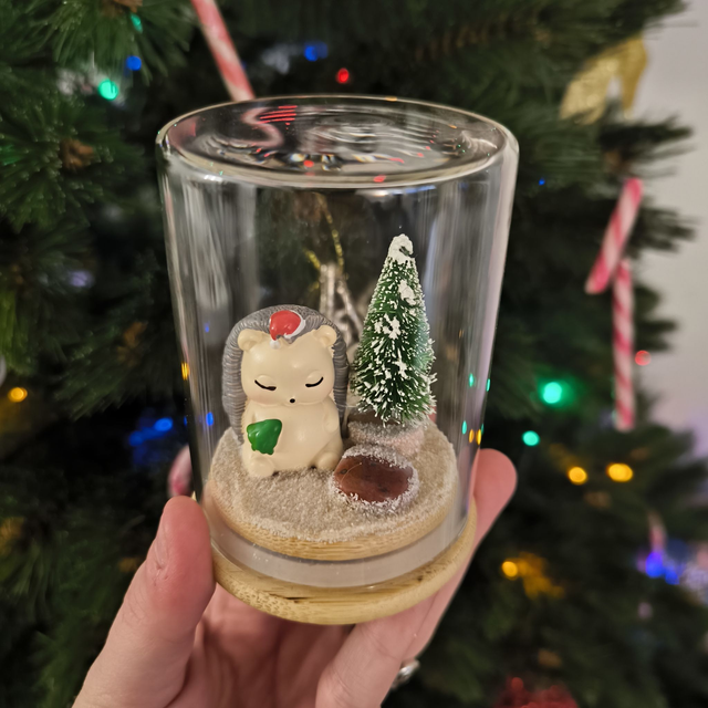 Ami protecteur - Hérisson de Noël (jaspe rouge)