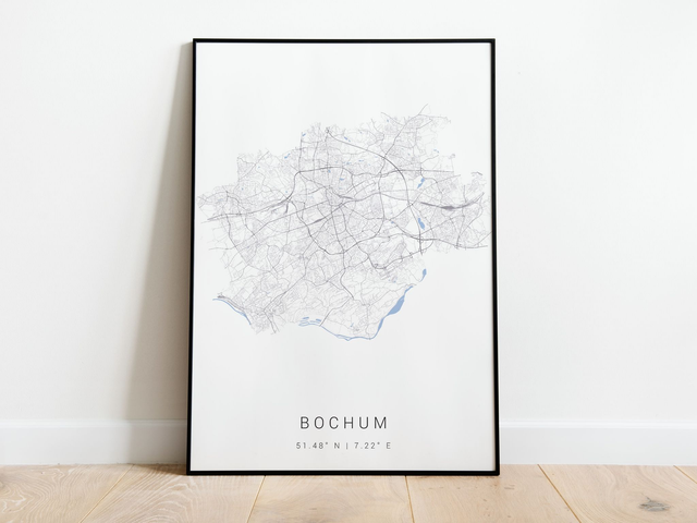 Bochum Stadtkarte | Druck | Poster