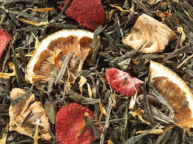 Thé Vert Thé Blanc Fraise Ananas 100 g