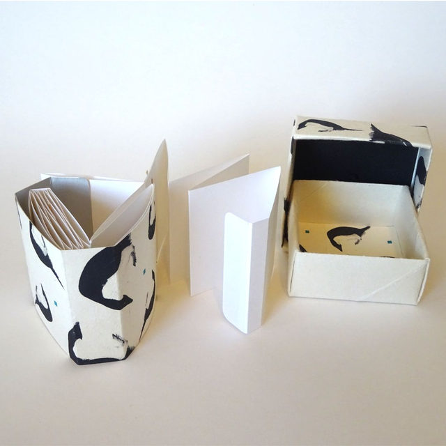 Book in a box, upcycled, square