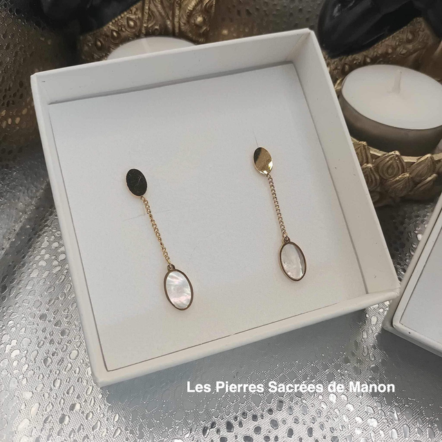 Boucles d&#039;oreilles Nacre