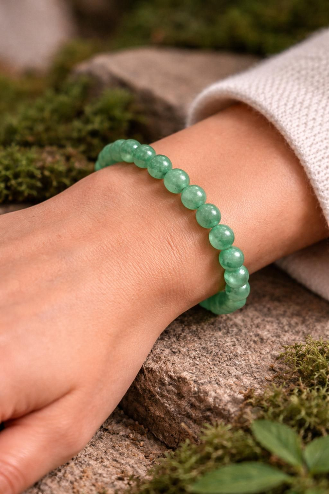 Bracelet AVENTURINE VERTE 8 mm – Douceur, Equilibre et Optimisme
