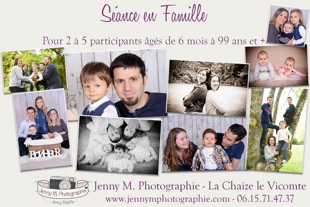 Carte cadeau Séance photos "Famille M" shooting de 45min maxi, 10 photos au choix envoyées en téléchargement et remises sur tirages 10x15cm