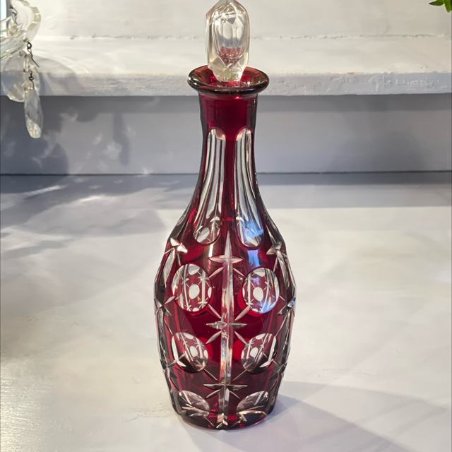 Karaffe Décanter Cranberry Kristallglas 