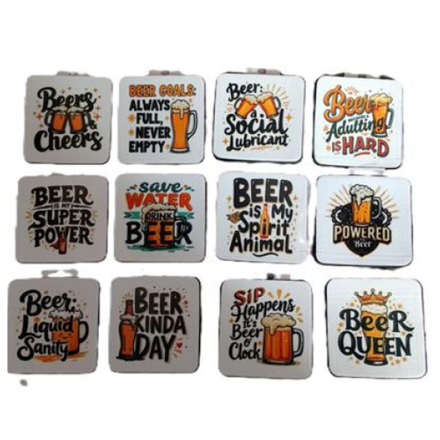 Beer Quote Coasters - 12 Designs To Choose From