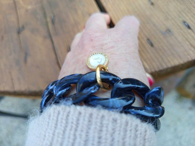 Bracelet gros maillons en acrylique Kaala