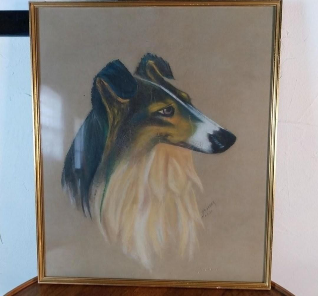 Pastel sous verre signé Jean Barbier 1930