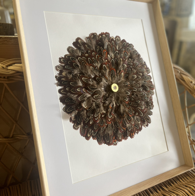 Cadre Jujuhat plumes de faisan soldé