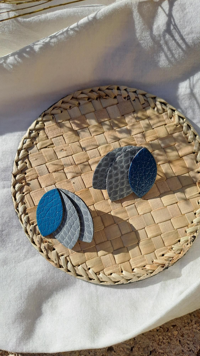 Boucles d'oreilles en matières végétales de pommes 