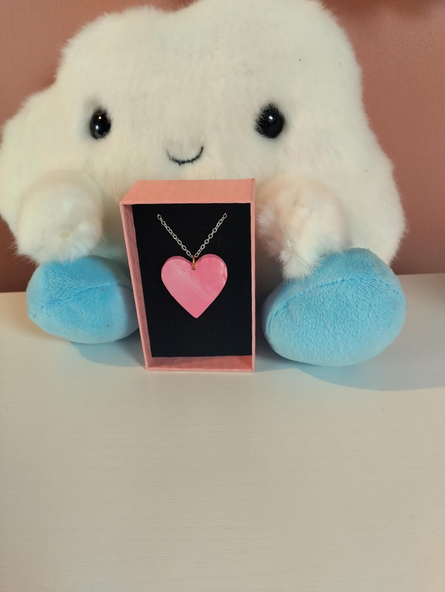 Handmade Clay necklace -Heart