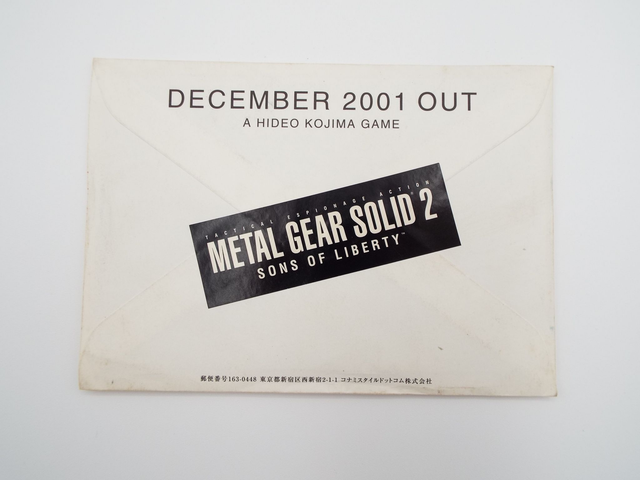 Konami E3 Metal Gear Solid 2 MGS Postcard / Envelope Press Promo CD ( Rare )