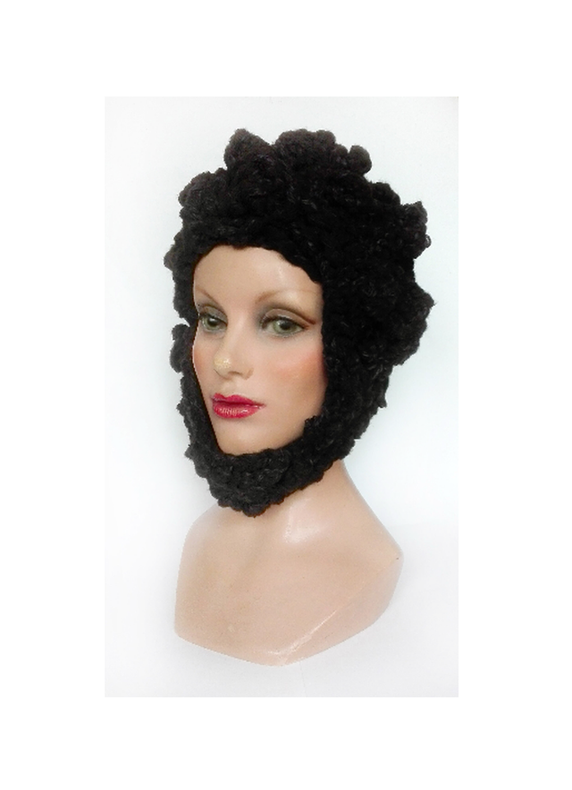 Cagoule femme avant-garde laine noir