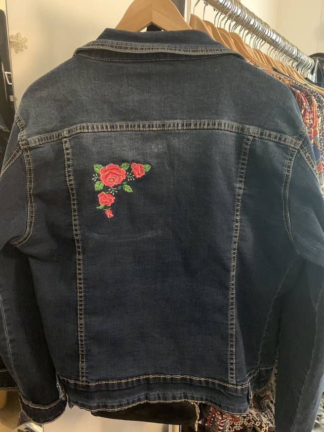 Dos de veste "roses romantiques" angle