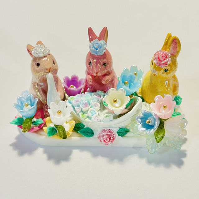 Sweet Woodland Bunnies ornament