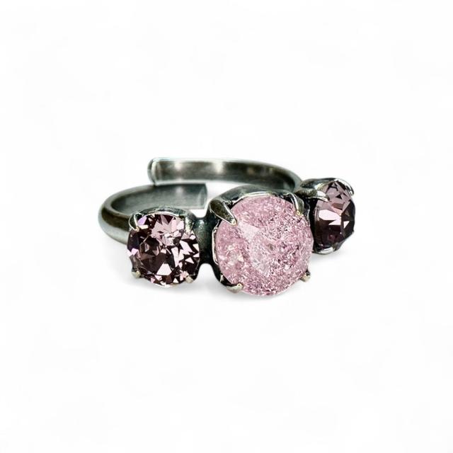 Ring COCKTAIL 3er, Light Rose ICE Mix, Rosa