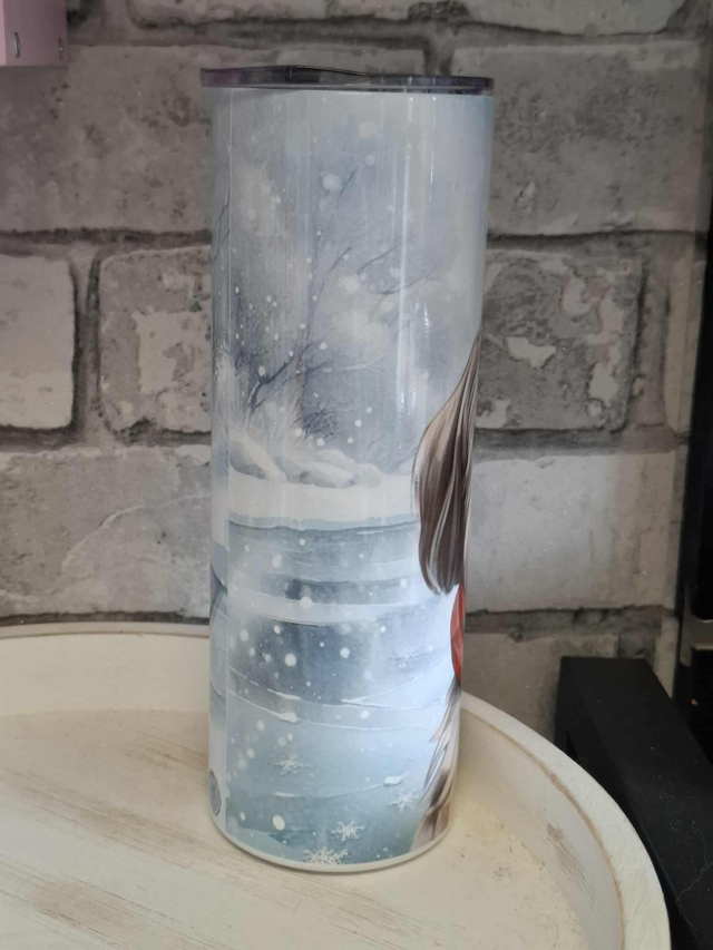 Gourde Canette Lhassa écharpe rouge