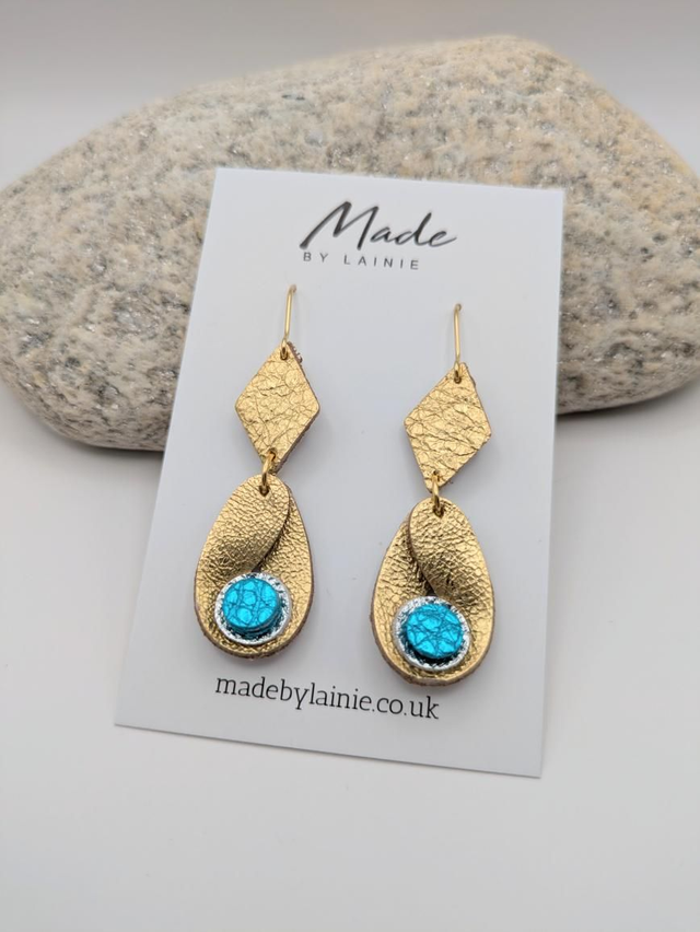 Sculptural Jewel Drop Earrings