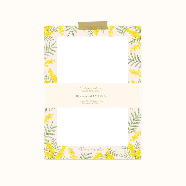 Bloc-notes A6 "MIMOSA" IMPARFAIT 48 pages