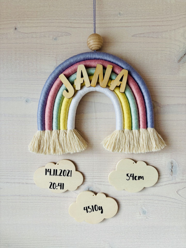 Geburtsregenbogen "Pastel Bow"