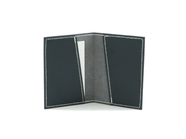 Porte-Cartes MICHI Bleu Nuit Fil Blanc