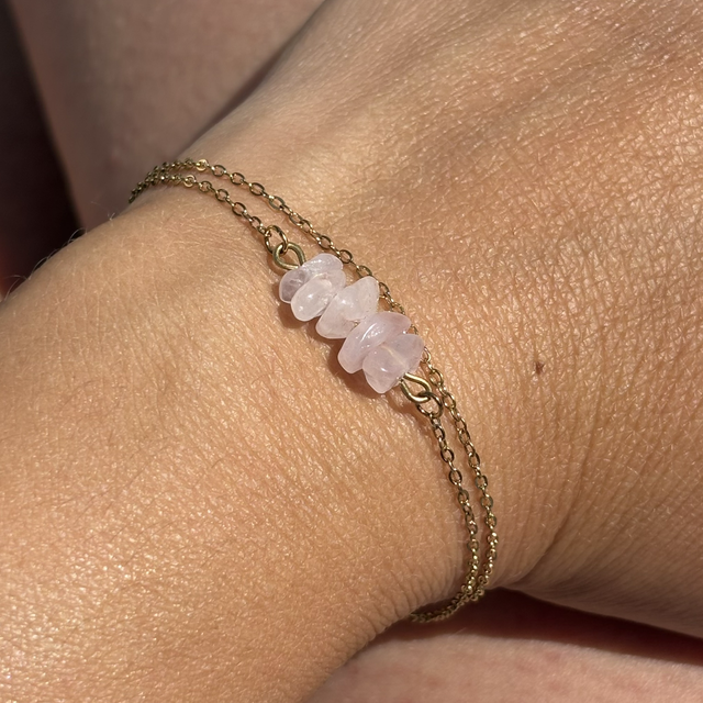 Bracelet acier inoxydable doré « équilibre émotionnel » 