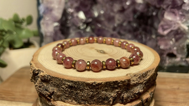 Bracelet LEPIDOCROCITE 6mm (Avec hématites)
