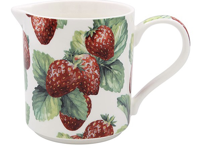 Homeware Milk Jug Strawberry Pattern 