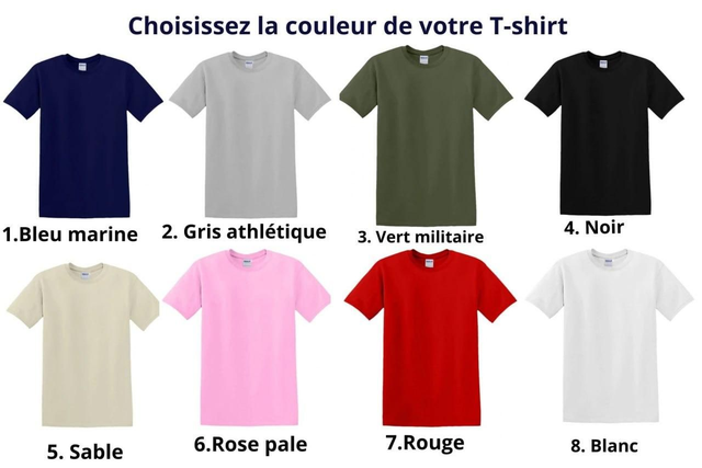 T-shirt brodé personnalisé unisexe - 100% coton de qualité