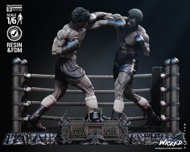 Diorama ROCKY &quot;le combat du siècle&quot; 